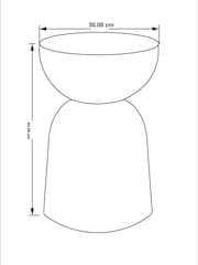 Red Loxley Metal Drum Side Table - Image 5 of 5