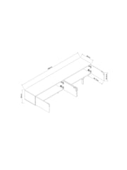 Black Evie Oak Effect Up to 80 inch Slim TV Unit - Image 12 of 12