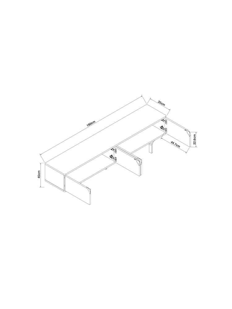 Black Evie Oak Effect Up to 80 inch Slim TV Unit - Image 12 of 12