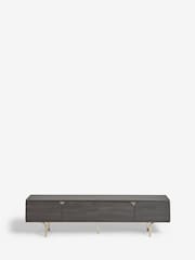 Black Evie Oak Effect Up to 80 inch Slim TV Unit - Image 4 of 12
