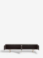 Black Evie Oak Effect Up to 80 inch Slim TV Unit - Image 5 of 12