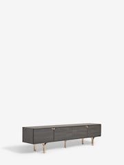Black Evie Oak Effect Up to 80 inch Slim TV Unit - Image 6 of 12