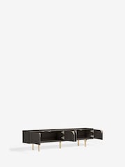 Black Evie Oak Effect Up to 80 inch Slim TV Unit - Image 7 of 12