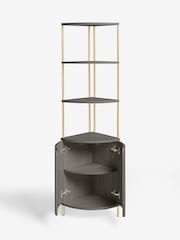 Black Evie Oak Effect Corner Shelf - Image 6 of 7