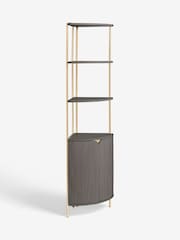 Black Evie Oak Effect Corner Shelf - Image 7 of 7