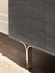 Black Evie Oak Effect Extra Large Sideboard - Image 4 of 10