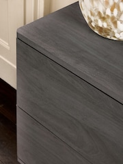 Black Evie Oak Effect Extra Large Sideboard - Image 5 of 10