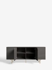 Black Evie Oak Effect Extra Large Sideboard - Image 7 of 10
