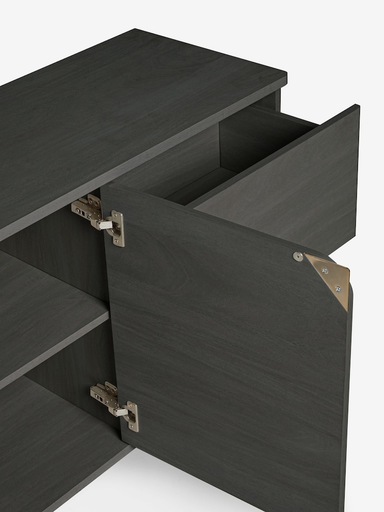 Black Evie Oak Effect Extra Large Sideboard - Image 9 of 9