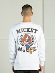 Supacult White Mickey Mouse Basketball Jump Men Sweatshirt - Image 2 of 4