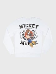Supacult White Mickey Mouse Basketball Jump Men Sweatshirt - Image 4 of 4