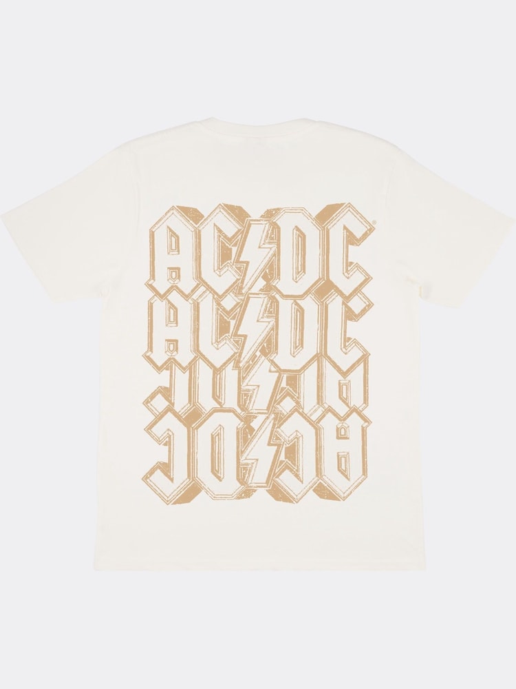 Supacult White ACDC Layered Men Music T-Shirt - Image 4 of 4 Supacult White ACDC Layered Men Music T-Shirt - Image 4 of 4