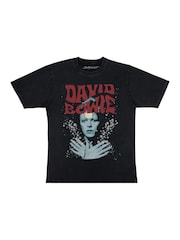 Supacult Black David Bowie Star Dust Women Boyfriend Fit Music T-Shirt - Image 2 of 2