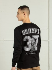 Supacult Black Snow White Grumpy Men Sweatshirt - Image 2 of 4