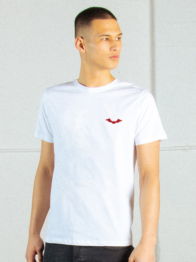Supacult White Batman Photo Inset Men T-Shirt - Image 1 of 4