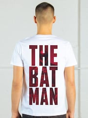 Supacult White Batman Photo Inset Men T-Shirt - Image 2 of 4