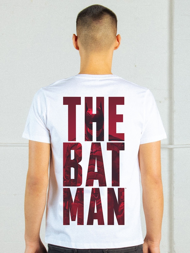 Supacult White Batman Photo Inset Men T-Shirt - Image 2 of 4