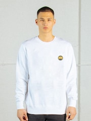 Supacult White Batman Batmobile Men Sweatshirt - Image 1 of 4