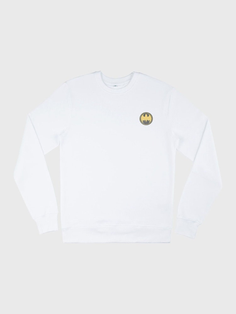 Supacult White Batman Batmobile Men Sweatshirt - Image 3 of 4