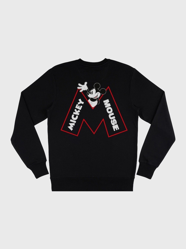 Supacult Black Mickey Mouse Wave Men Sweatshirt - Image 4 of 4