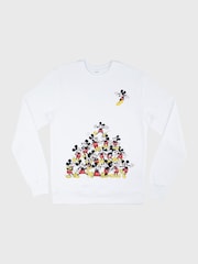 Supacult White Mickey Mouse Multi Mickey Men Sweatshirt - Image 3 of 4