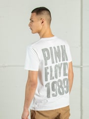 Supacult White Pink Floyd Painted Face 1989 Men Music T-Shirt - Image 1 of 4