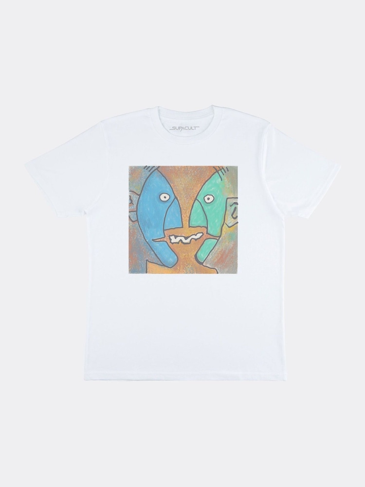 Supacult White Pink Floyd Painted Face 1989 Men Music T-Shirt - Image 3 of 4