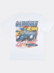 Supacult White Batman Batmobile Women Boyfriend Fit T-Shirt - Image 4 of 4