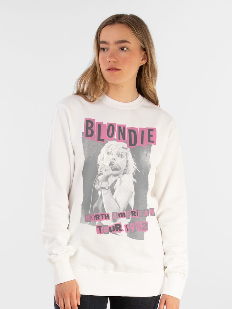 Supacult White Blondie North American Tour Women Music Sweatshirt - Image 2 of 4