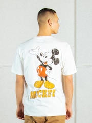 Supacult White Mickey Mouse Rise Hand Men T-Shirt - Image 2 of 4