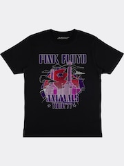 Supacult Black Pink Floyd Purple Factory Women Boyfriend Fit Music T-Shirt - Image 2 of 2