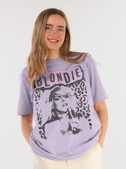 Supacult Purple Blondie Leopard Women Rose Boyfriend Fit T-Shirt - Image 1 of 1