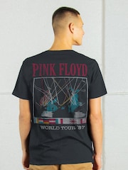 Supacult Black Pink Floyd Tour Men Music T-Shirt - Image 1 of 5