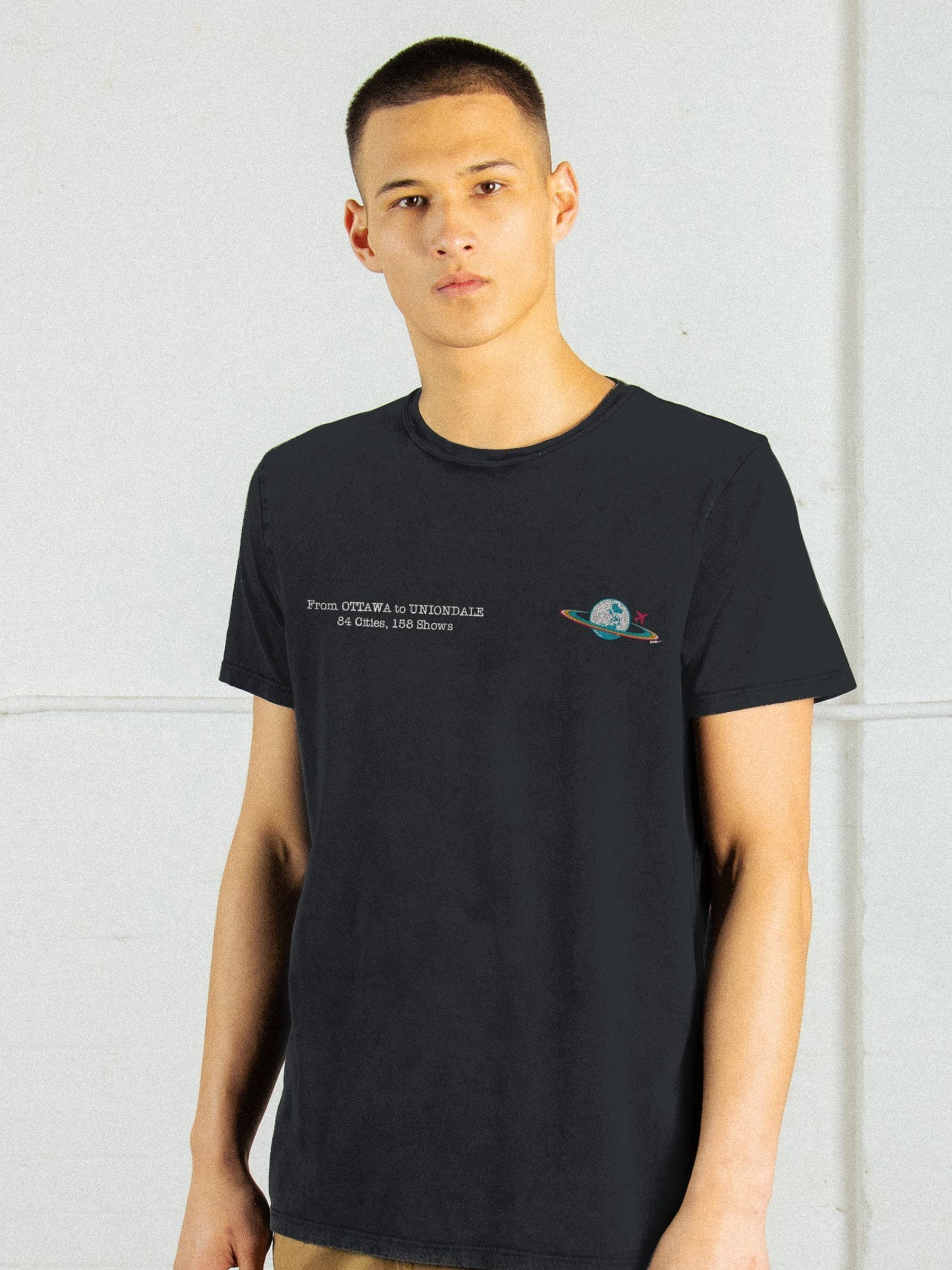 Buy Supacult Black Pink Floyd Tour Men Music T-Shirt from the Next