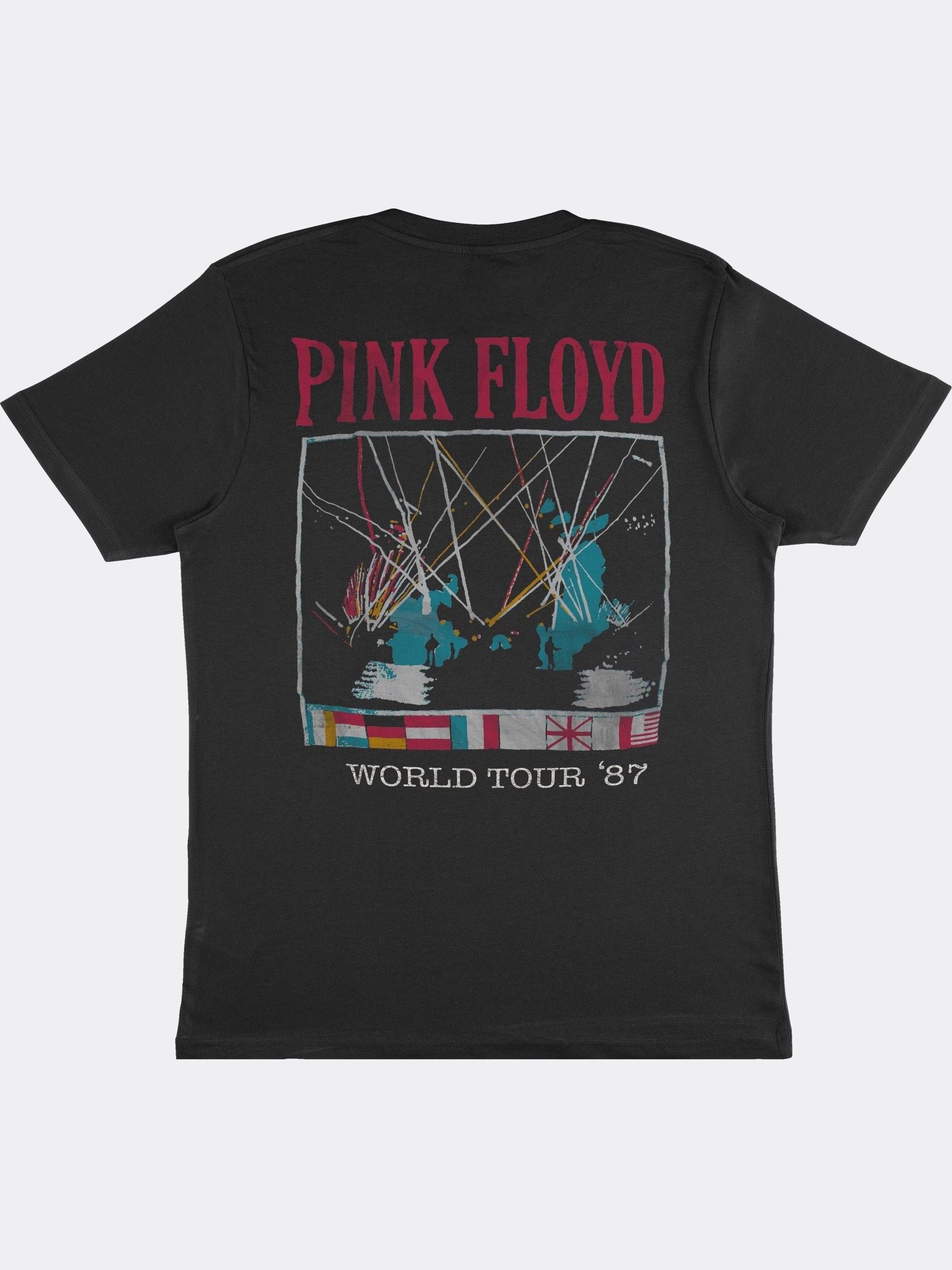 Buy Supacult Black Pink Floyd Tour Men Music T-Shirt from the Next
