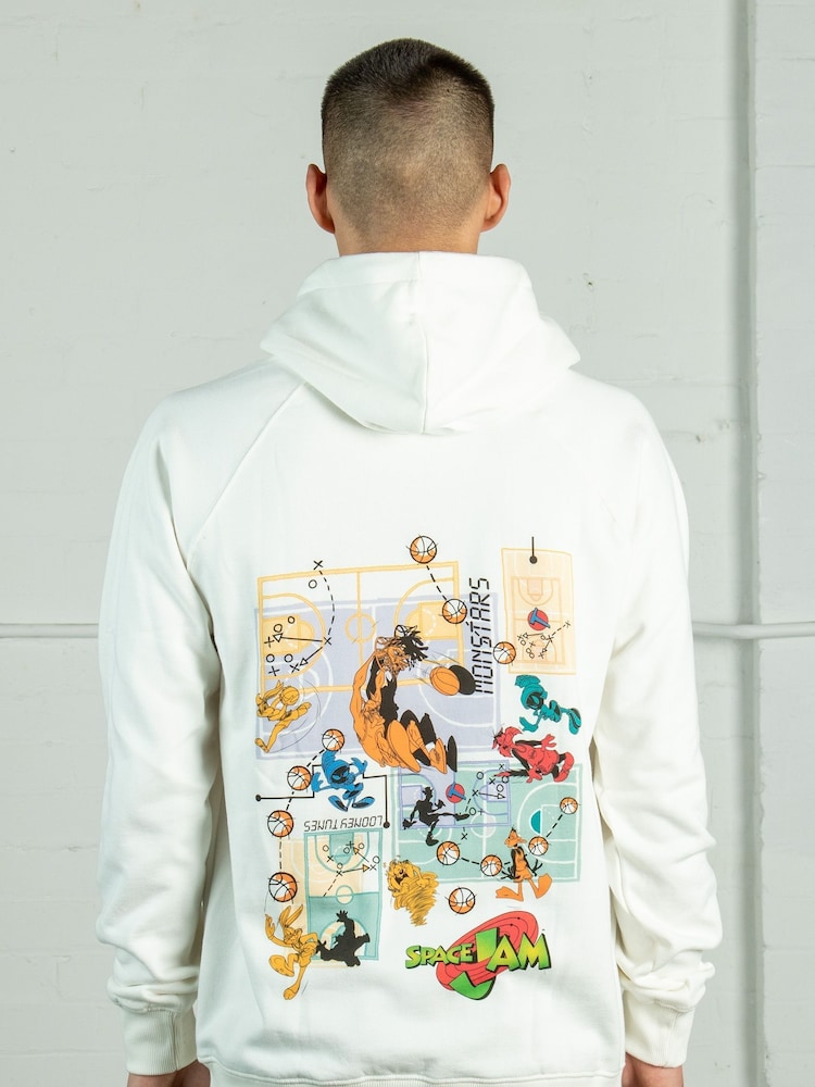 Supacult White Space Jam Game Plan Men Hoodie - Image 2 of 4