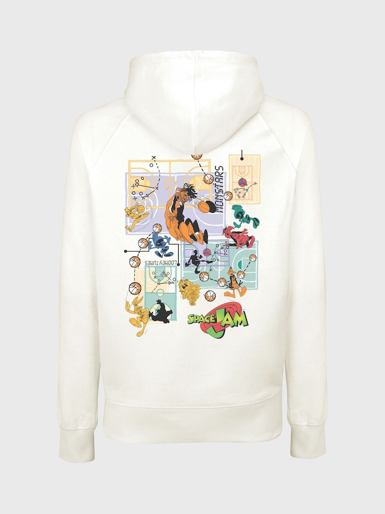 Supacult White Space Jam Game Plan Men Hoodie - Image 4 of 4