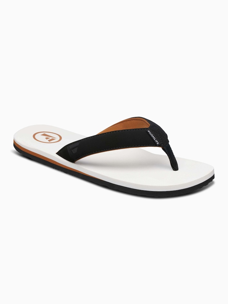 Foamlife White Mens Traa-SC Flip Flops - Image 1 of 6