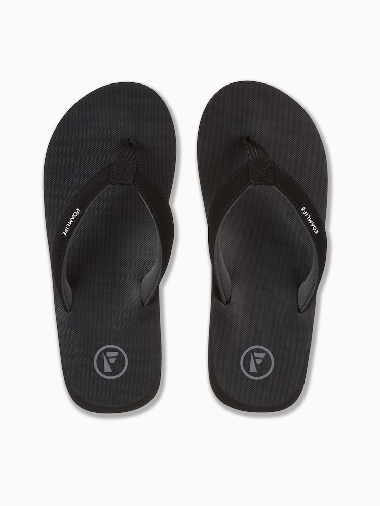 Foamlife Black Womens Lixi Flip Flops - Image 2 of 5