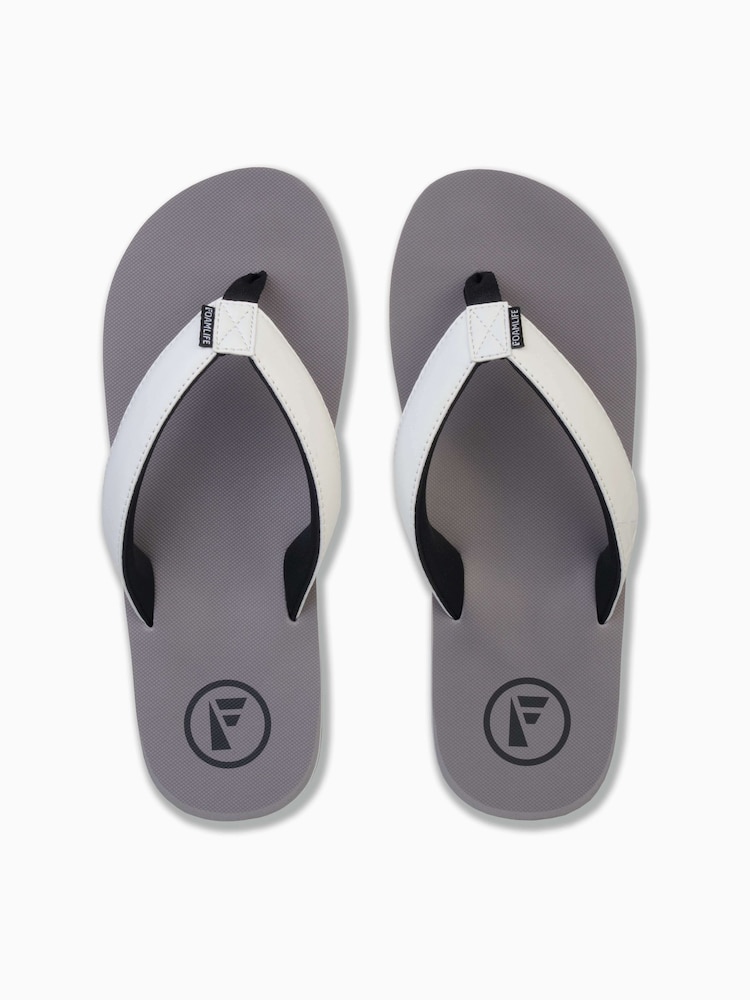 Foamlife Mid Grey Mens Traa Flip Flops - Image 2 of 5