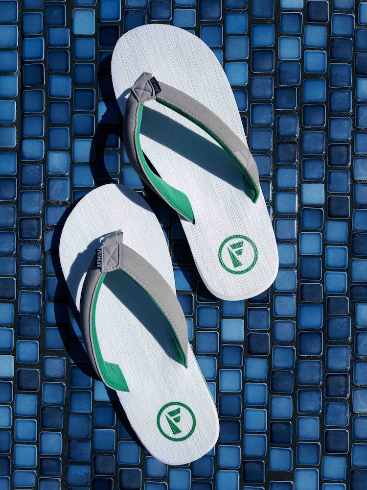Foamlife White Mens Fresco Flip Flops - Image 6 of 6