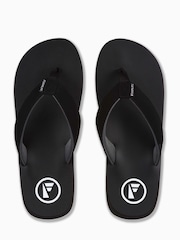 Foamlife Black Mens Tarlan Flip Flops - Image 2 of 6