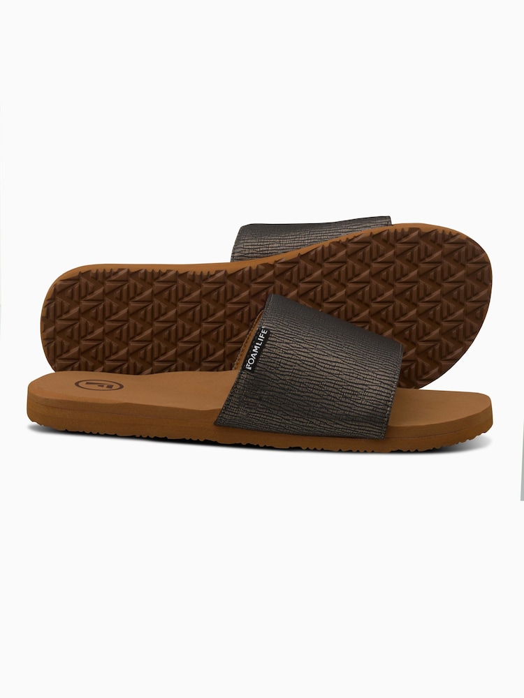 Foamlife Brown Womens Seales Slide Earth Sliders - Image 2 of 3