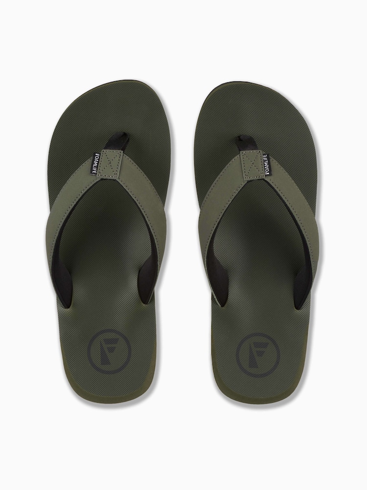 Foamlife Green Mens Tarlan Flip Flops - Image 2 of 6