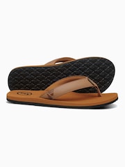 Foamlife Brown/Gold Mens Seales Flip Flops - Image 3 of 6