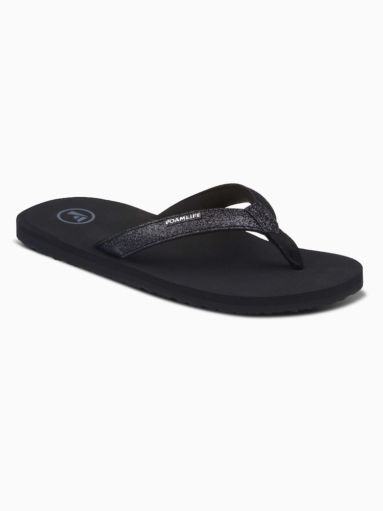 Foamlife Black Womens Zani Flip Flops - Image 1 of 6