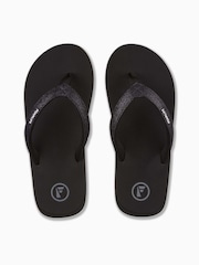 Foamlife Black Womens Zani Flip Flops - Image 2 of 6