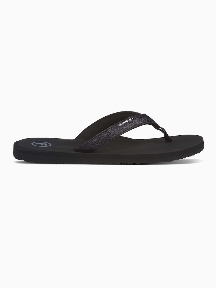 Foamlife Black Womens Zani Flip Flops - Image 4 of 6