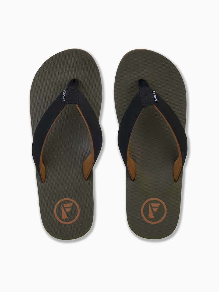 Foamlife Green Mens Traa-SC Flip Flops - Image 2 of 5
