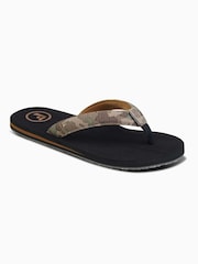 Foamlife Black Mens Pampa Artist Series Flip Flops - Image 1 of 5